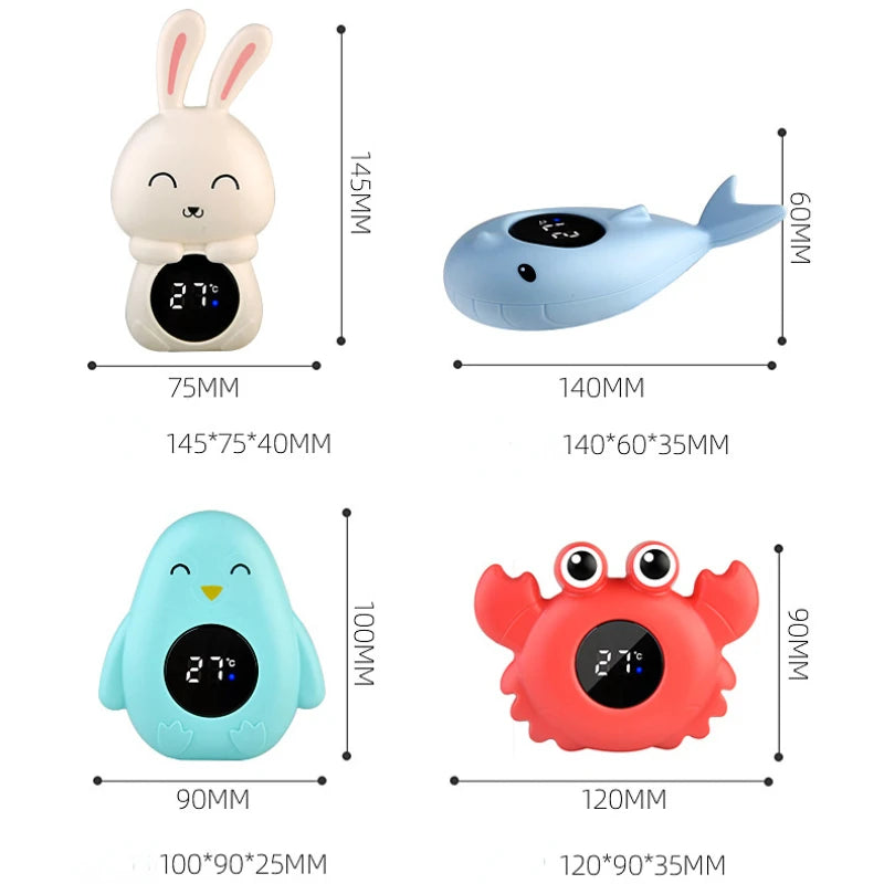 Cartoon Chibi Digital Water Temperature Meter For Shower & Bath