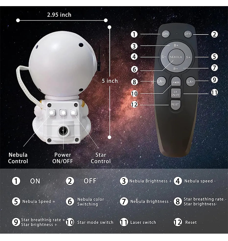 Astronaut Chibi Light Projector