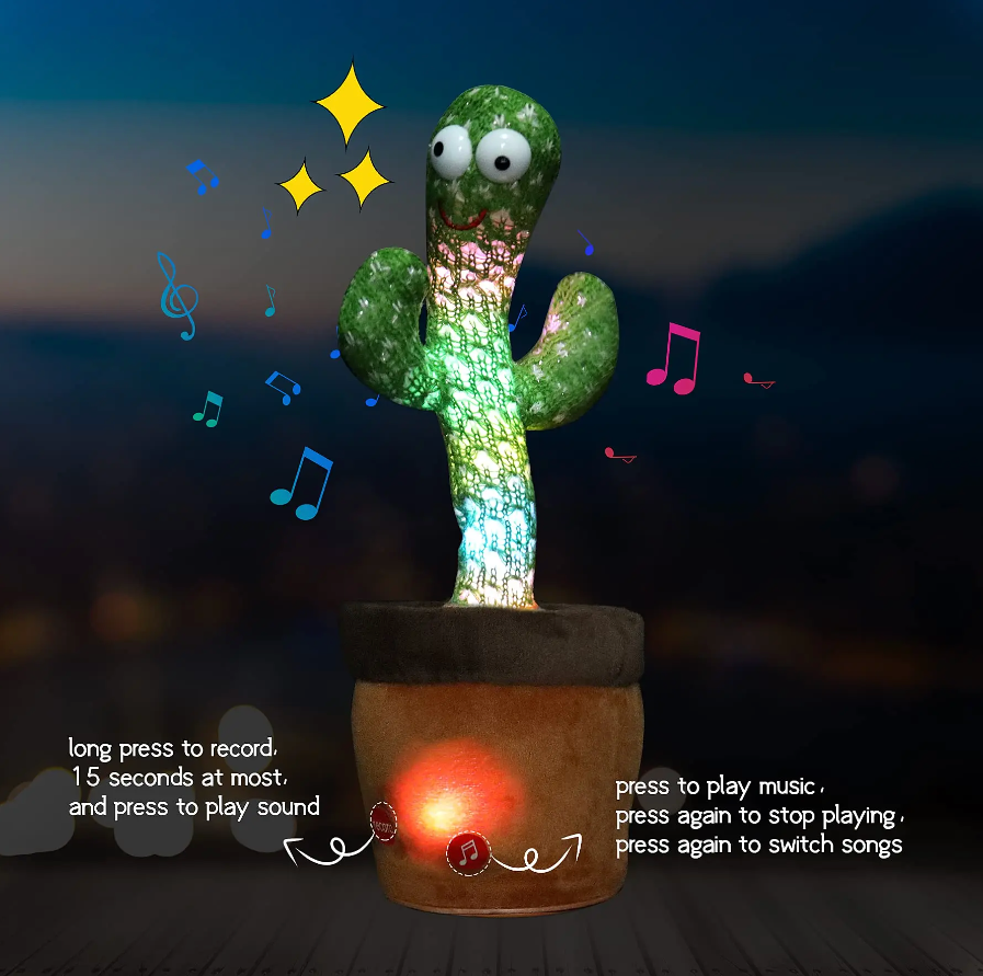 Chibi Interactive Dancing Plush Cactus