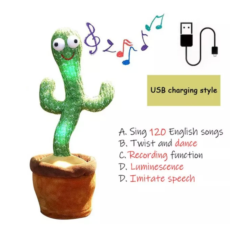 Chibi Interactive Dancing Plush Cactus